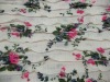 flower printed knitted ruffle fabric