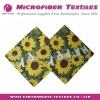 flower printed microfiber cleaning cloth