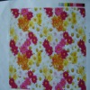 flower printed polyester  fleece fabric