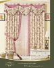 flower printed voile curtain