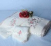 flowers basket bath towel