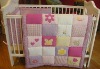 flowers patchwork embroidery baby bedding set