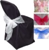 folding chair cover, wedding chair cover and satin sashes, organza sash