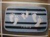 footprint pattern jacquard polyester/cotton towel mat