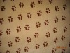 footprints printed fleece fabric