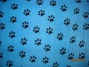 footprints printed fleece fabric