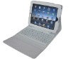 for iPad leather case with silicone bluetooth keyboard