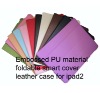 for ipad2 leather smart cover case , MOQ:300pcs wholesale