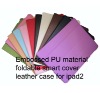 for ipad2 leather smart cover case , MOQ:300pcs wholesale