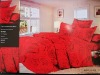 four picec red adult's bedding sets