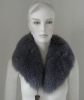 fox fur collar fashion blue color