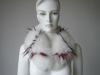 fox fur collar white