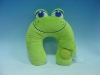 frog plush u shape pillow