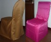 fuchsia and gold round lamour damask banquet chair cover with pleat for banquet and wedding