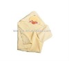 funny yellow duck applique hood baby hooded towel