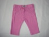 girl pants for spring and autumn of 100% cotton satin
