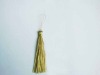 gold metallic tassel used in decorative