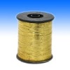 gold metallic yarn, yarn, thread
