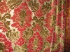 gold printing burn-out velvet for sofa cover