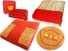 gold red healthcare blanket quilt improve sleep