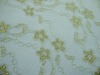 gold/sliver thread polyester lace fabric