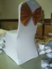 gold spandex bow with polyester for wedding chair covers