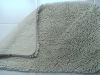 gray chenille bathroom mat