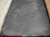 gray embroidered table cloth