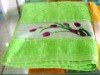 green 100% cotton face towel