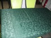 green 100% cotton jacquard tablecloth