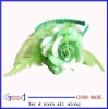 green Feather Flower Headband