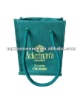 green color non woven fabric shopping bags