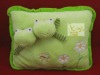 green cute plush pillow for children
