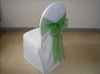 green organza chair sash for weddings