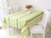 green stripe cotton dining table linen banquet table cloth overlay