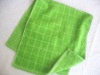 green terry cotton towel