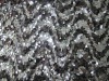 grey sequin fabric, black sequin fabric embroidered