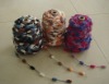 hand knit yarn pom pom yarn