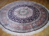 hand-knotted artifical silk carpet ,round silk carpet