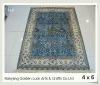 hand knotted pure silk carpet