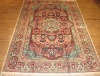 hand knotted silk carpet