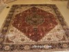 hand knotted silk carpet