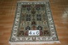 hand knotted silk carpet