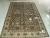 hand knotted silk on silk carpet