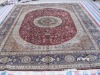 hand knotted silk pile carpets