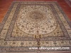 hand knotted silk rug