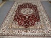 hand knotted silk rug