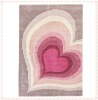 hand tufted acrylic children heart shaped rug