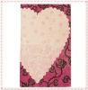 hand tufted acrylic children heart shaped rug
