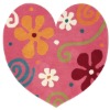 hand tufted acrylic children heart shaped rug